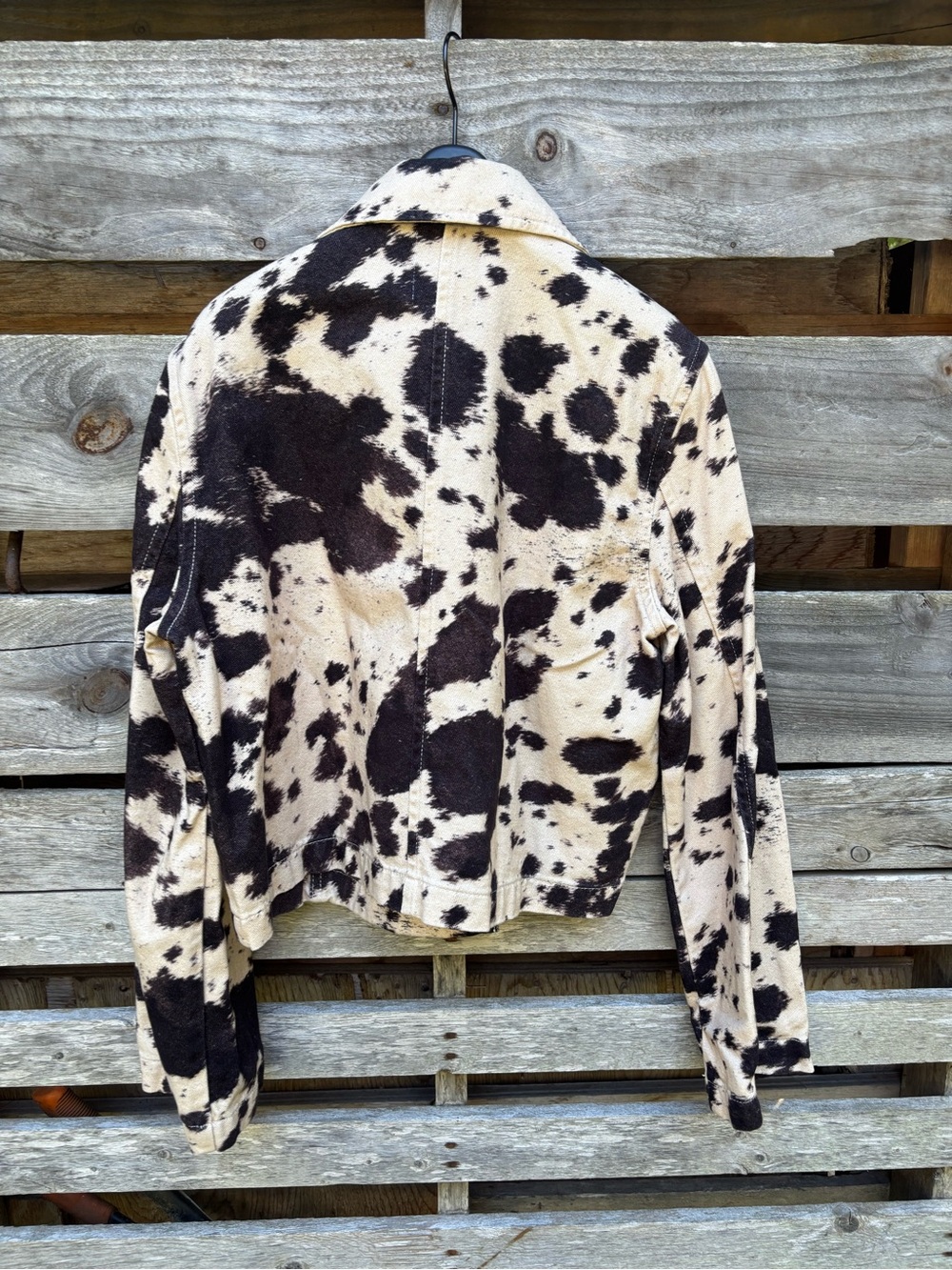 NEXT cow print denim jacket size 10 - Picture 6 of 7